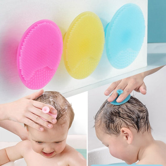 Cepillo de masaje de baño para bebés de silicona suave