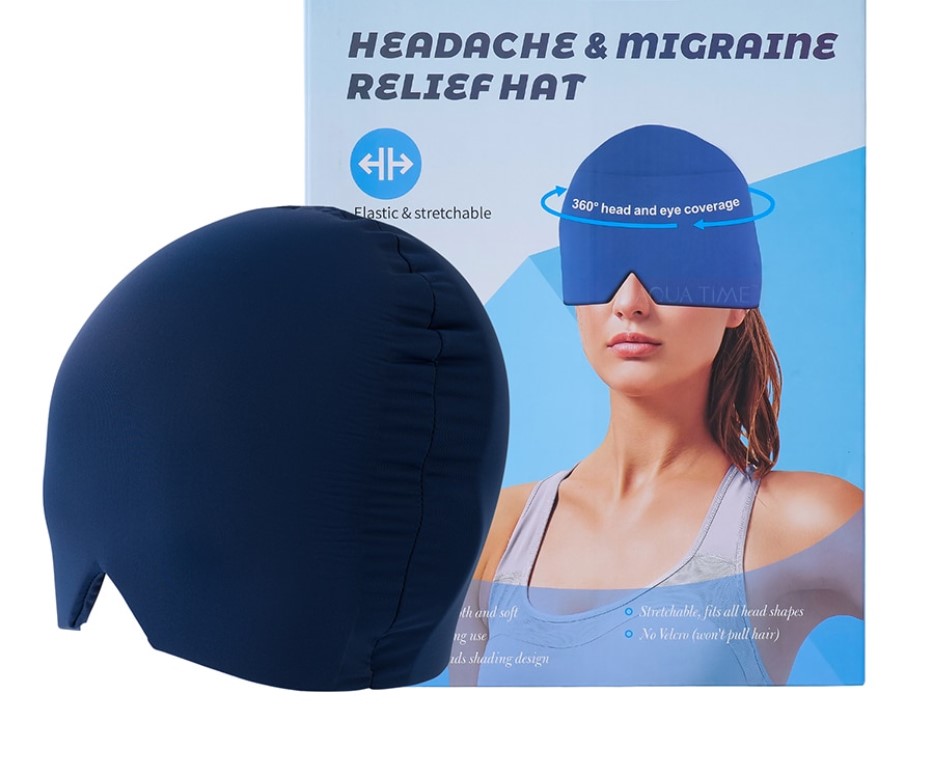 Gorro con gel para aliviar la migraña