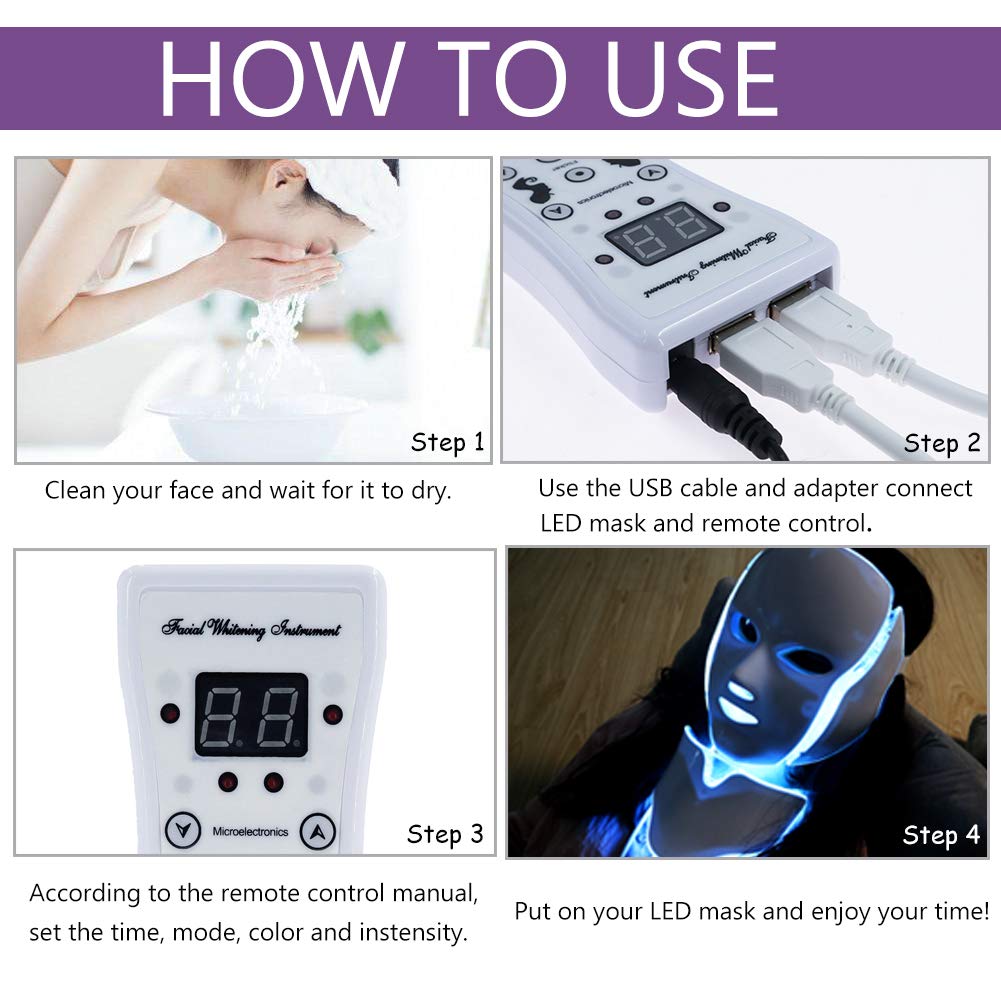 Máscara facial LED